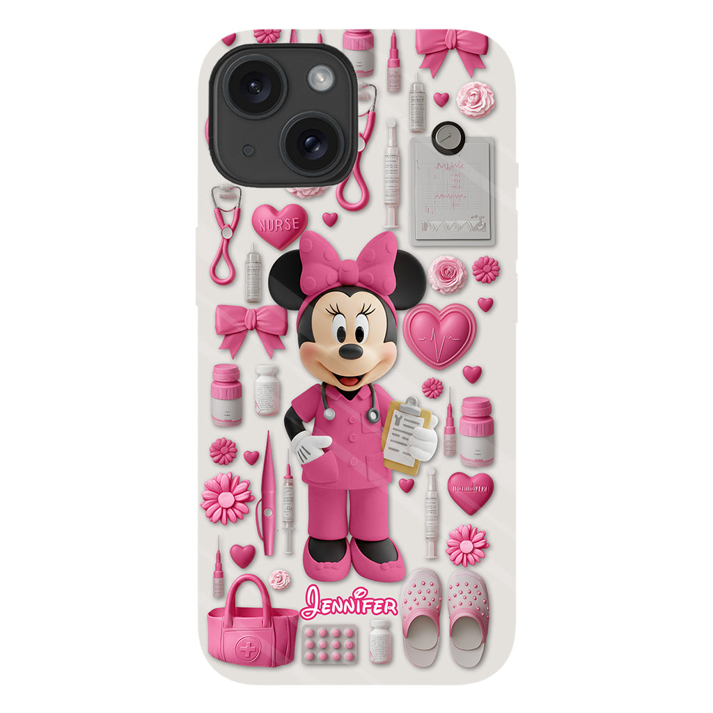 Nursing Is A Work Of Heart - Personalized Nurse Full Print Phone Case