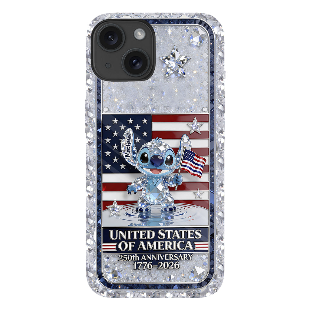 USA 250th Anniversary Cute Cartoon - Personalized Ohana Full Print Phone Case