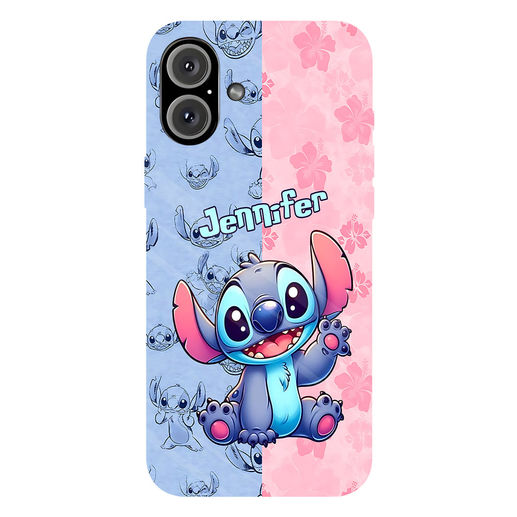 Pink And Blue Ohana - Personalized Ohana Full Print Phone Case