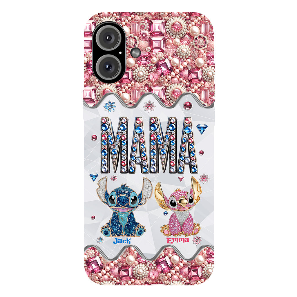 Mama Stitch - Personalized Ohana Full Print Phone Case