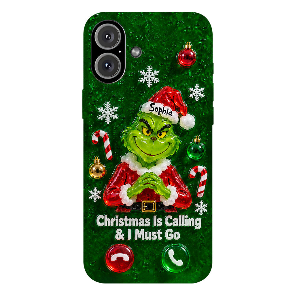 Christmas Is Calling & I Must Go - Personalized Stole Christmas Full Print Phone Case