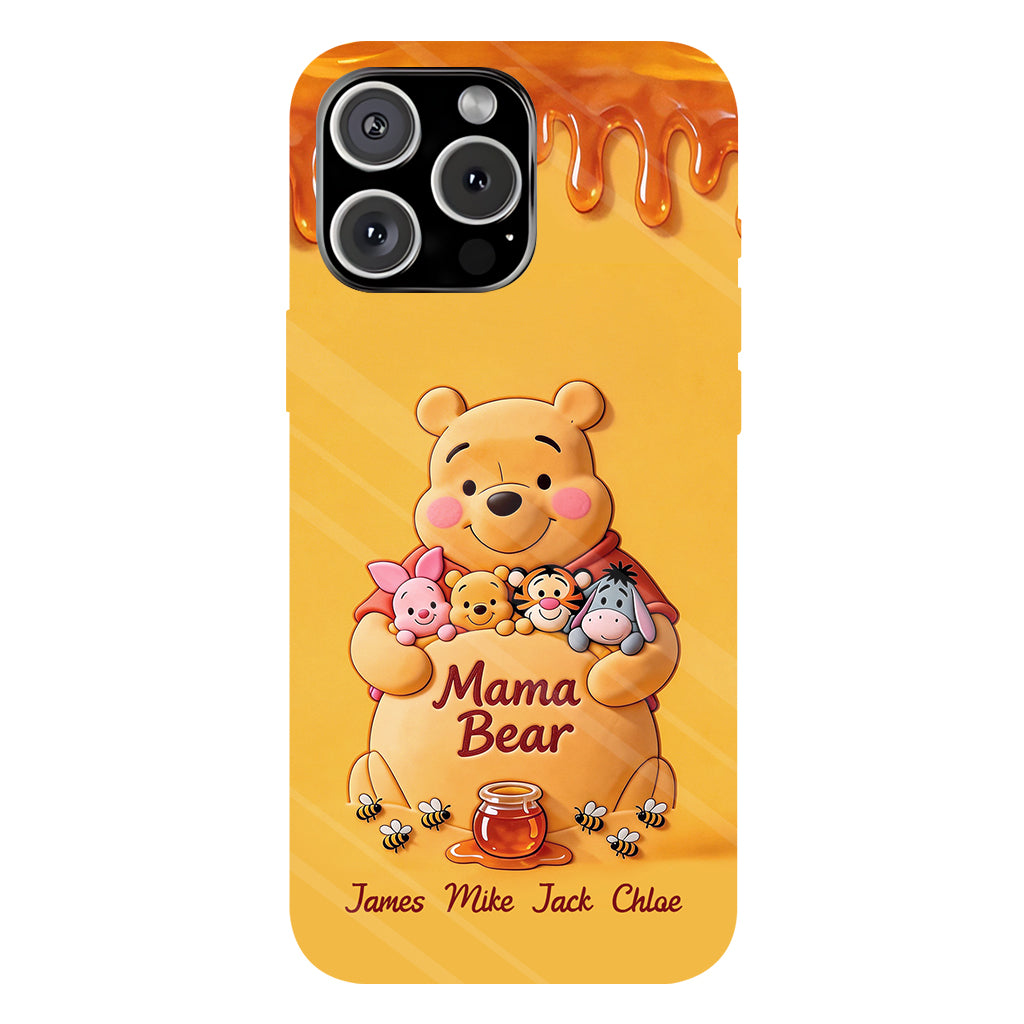 Mama Bear - Personalized Yellow Bear Full Print Phone Case