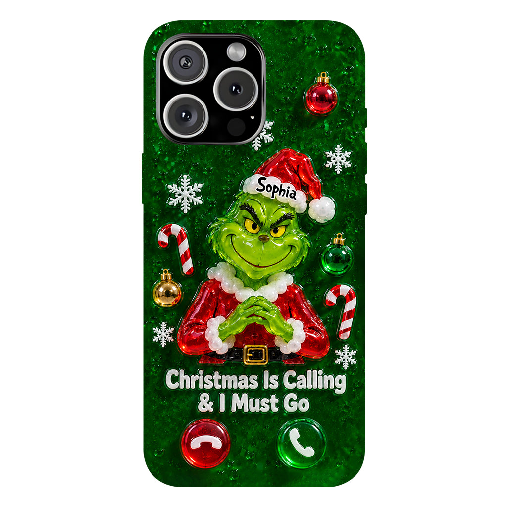 Christmas Is Calling & I Must Go - Personalized Stole Christmas Full Print Phone Case