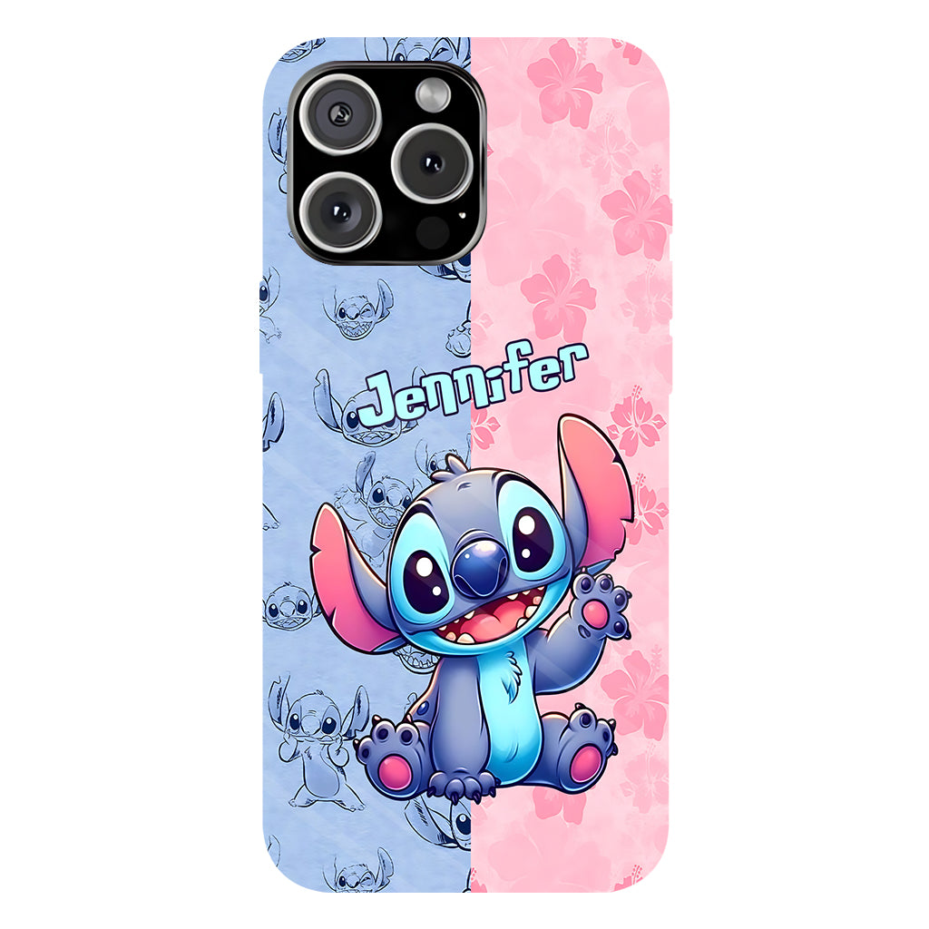 Pink And Blue Ohana - Personalized Ohana Full Print Phone Case