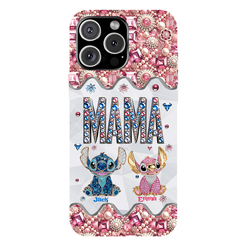 Mama Stitch - Personalized Ohana Full Print Phone Case