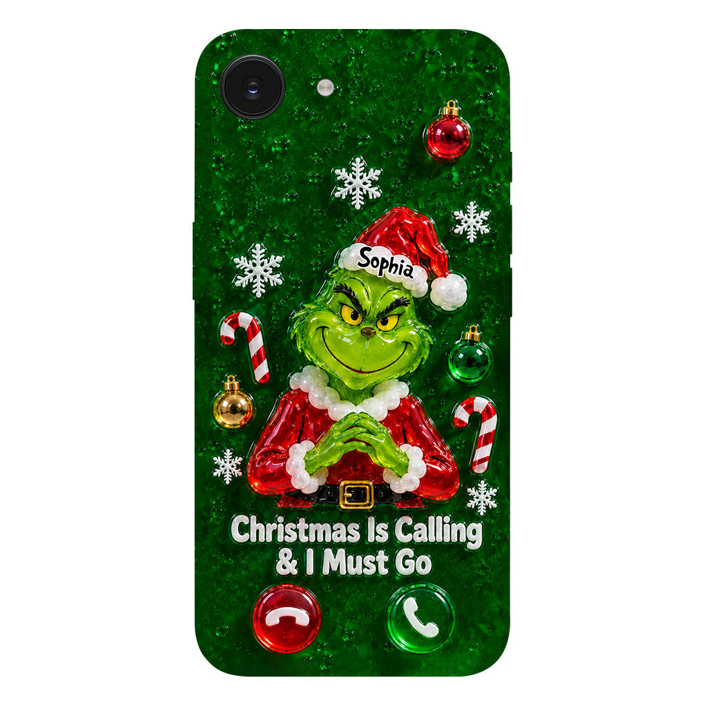 Christmas Is Calling & I Must Go - Personalized Stole Christmas Full Print Phone Case
