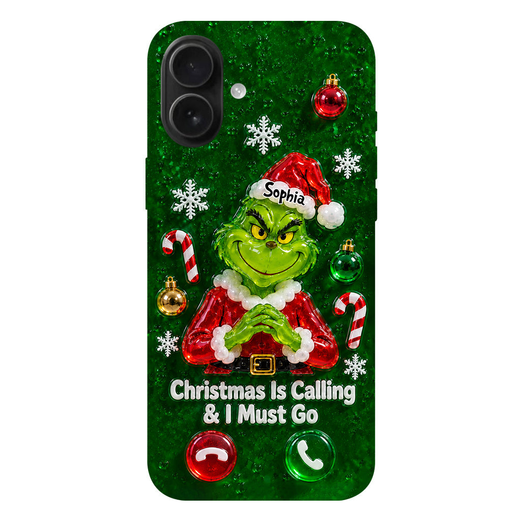 Christmas Is Calling & I Must Go - Personalized Stole Christmas Full Print Phone Case