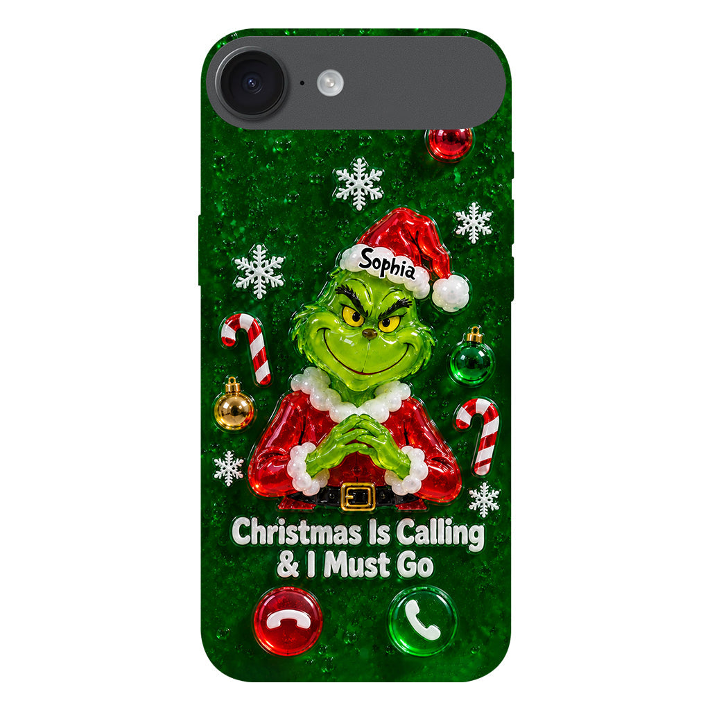 Christmas Is Calling & I Must Go - Personalized Stole Christmas Full Print Phone Case