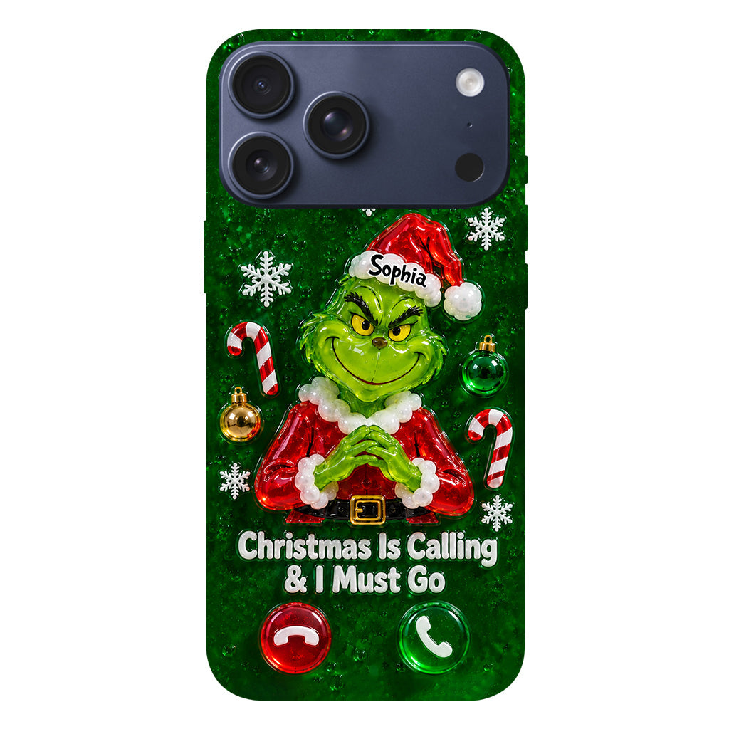 Christmas Is Calling & I Must Go - Personalized Stole Christmas Full Print Phone Case