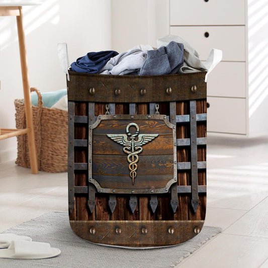 Nurse Metal Pattern Print Nurse Storage Basket 0622