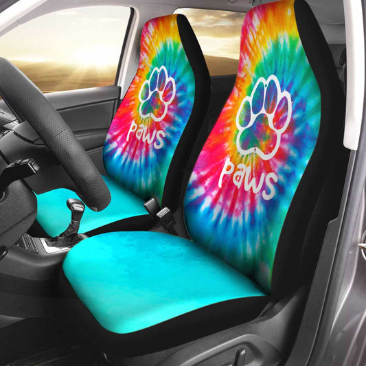 Swirl Pattern Tie Dye Dog Seat Covers 0622