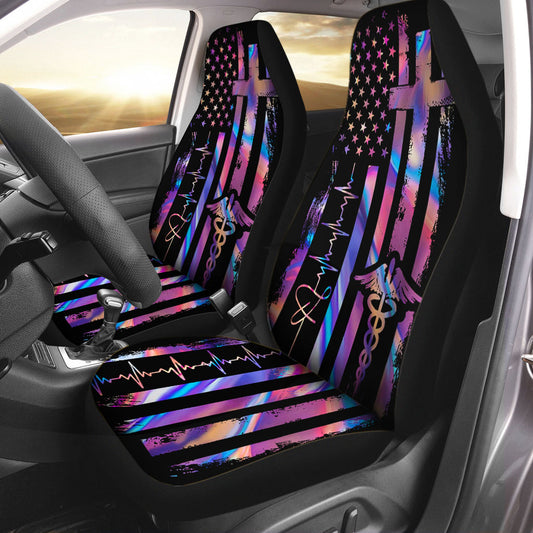 Hologram Nurse Independence Day Nurse Seat Covers 0622