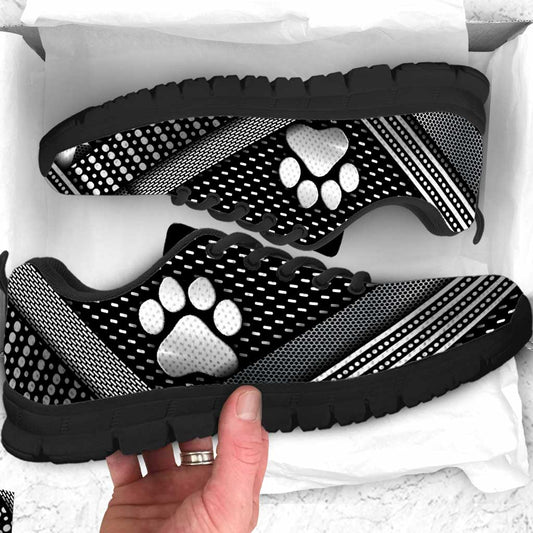 Abstract Silver Dog Sneakers 0622