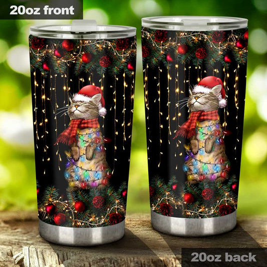 Meowy Christmas Cat Tumbler 0622