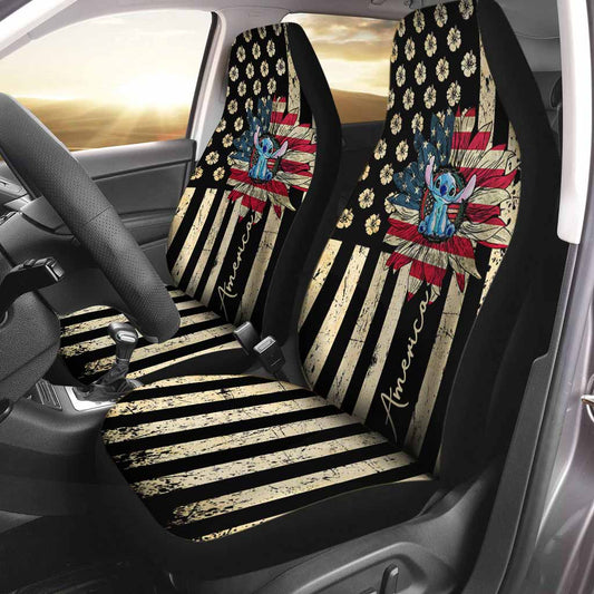 Happy The 4th Of July - Independence Day Ohana Seat Covers