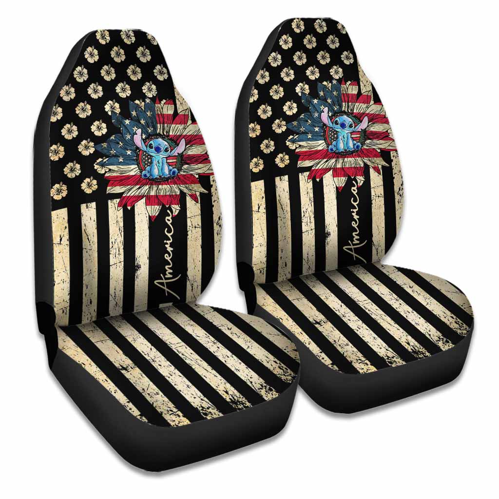 Happy The 4th Of July - Independence Day Ohana Seat Covers