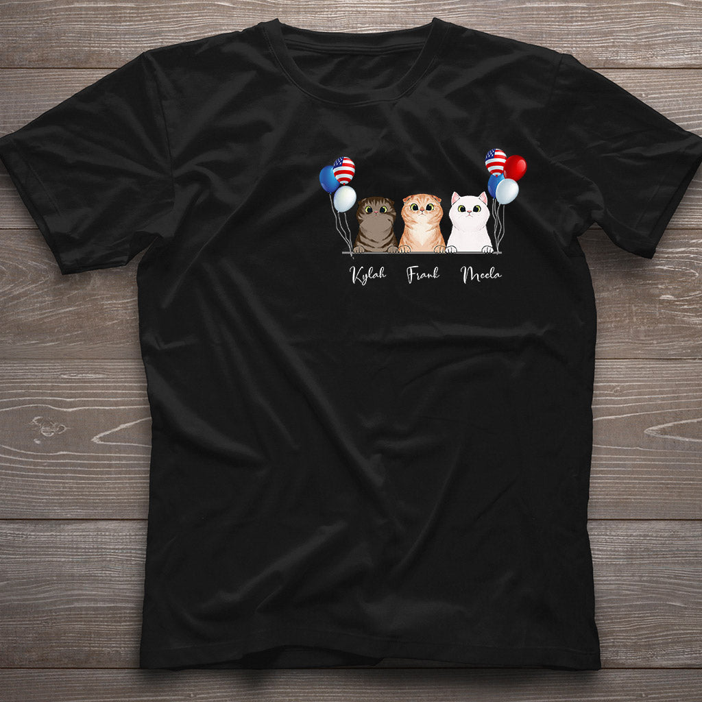 Life Is Better With Cats - Personalized Independence Day T-shirt and Hoodie