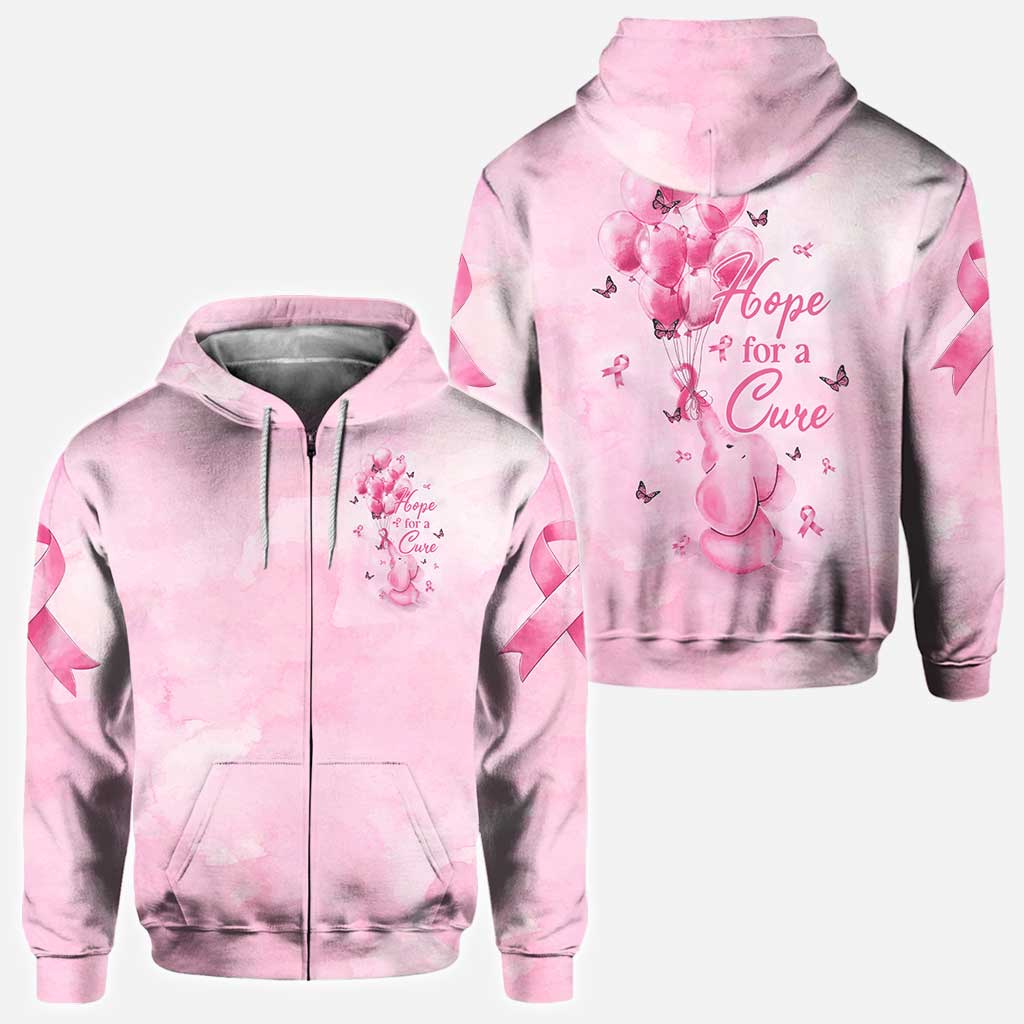 Hope For A Cure Elephant - Breast Cancer Awareness All Over T-shirt and Hoodie 0822