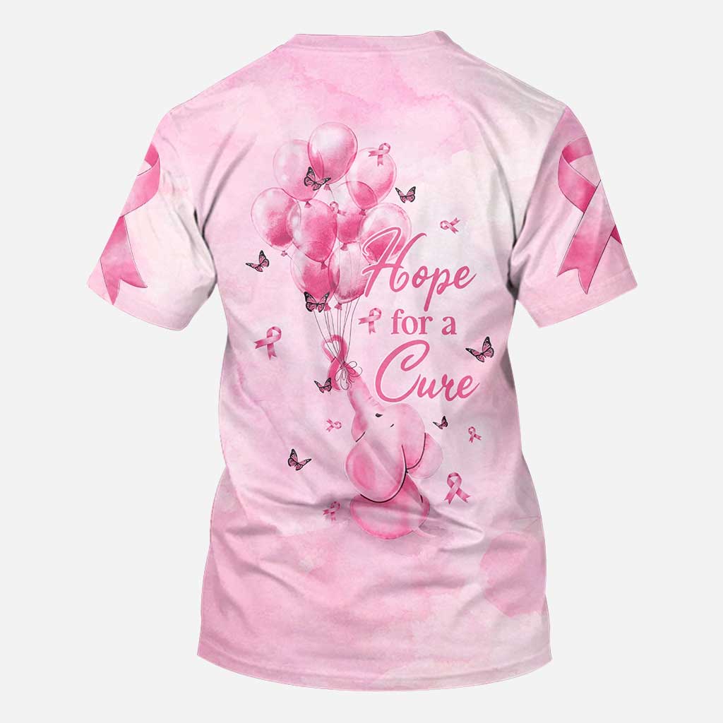 Hope For A Cure Elephant - Breast Cancer Awareness All Over T-shirt and Hoodie 0822
