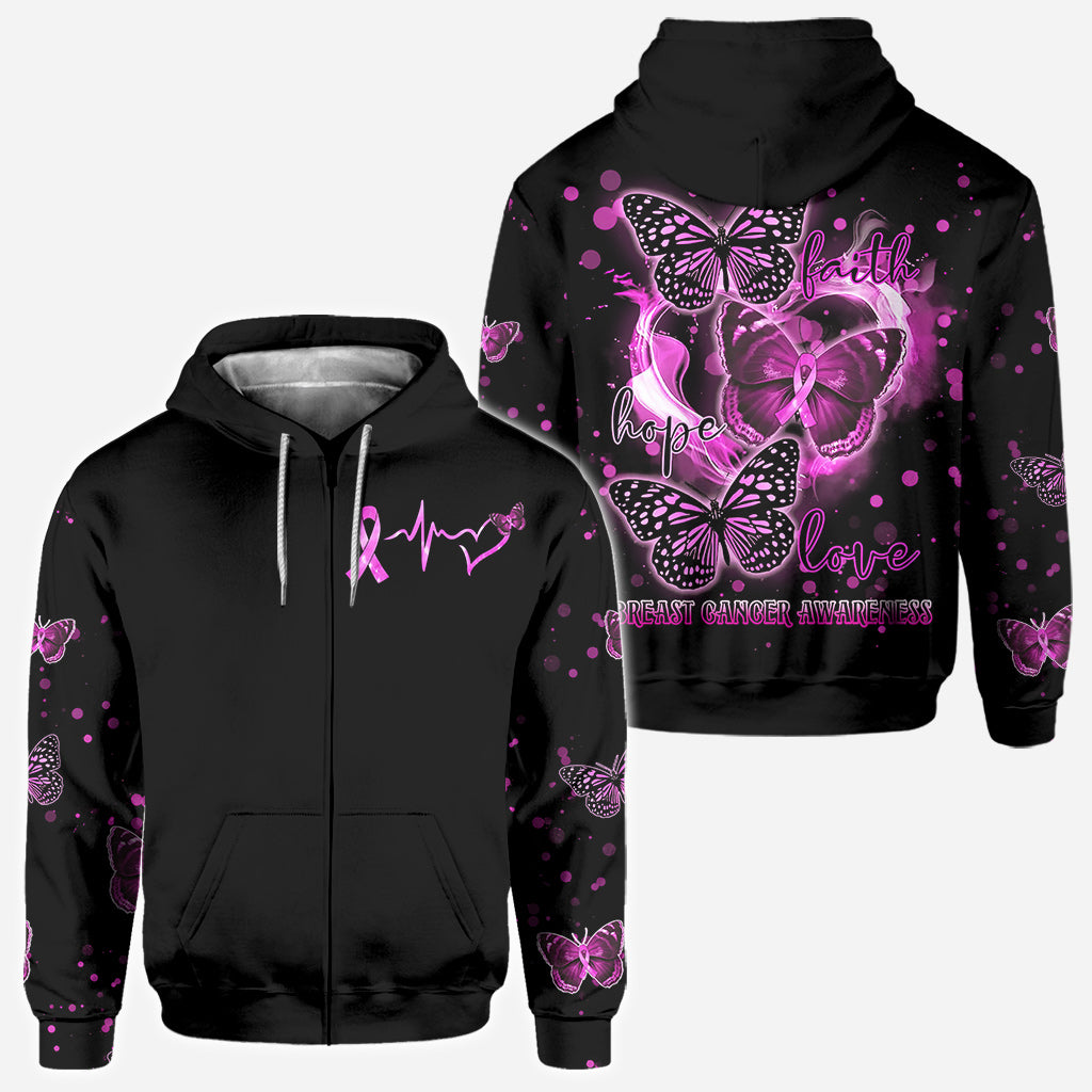 Faith Hope Love Breast Cancer - Breast Cancer Awareness All Over T-shirt and Hoodie 0822