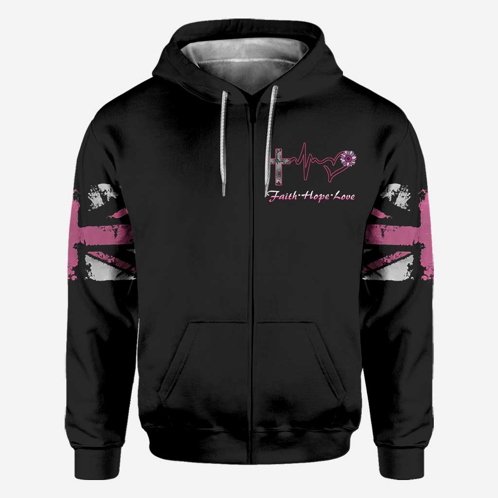 Sunflower Cross - Breast Cancer Awareness All Over T-shirt and Hoodie 0822
