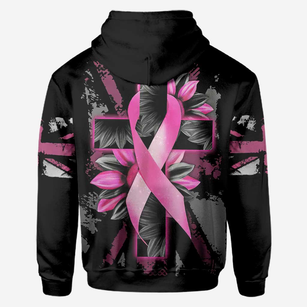 Sunflower Cross - Breast Cancer Awareness All Over T-shirt and Hoodie 0822