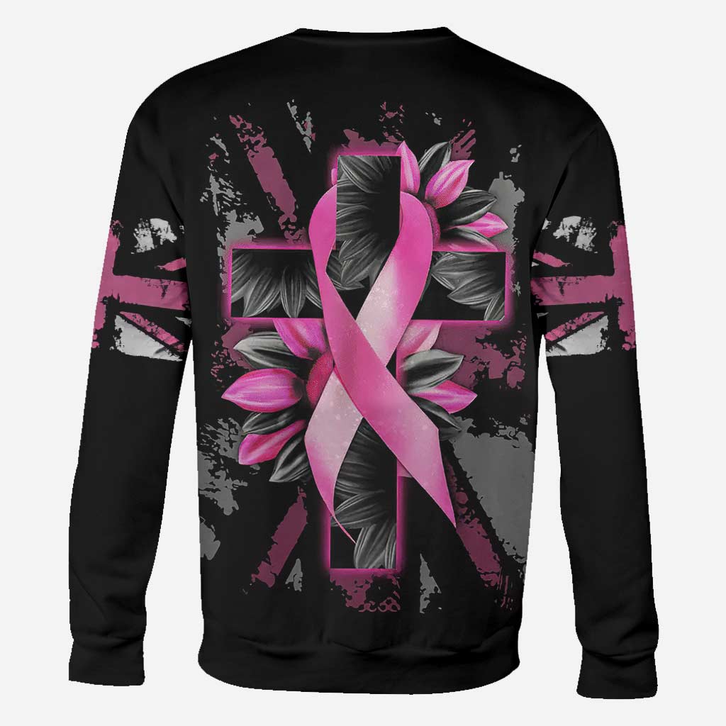 Sunflower Cross - Breast Cancer Awareness All Over T-shirt and Hoodie 0822