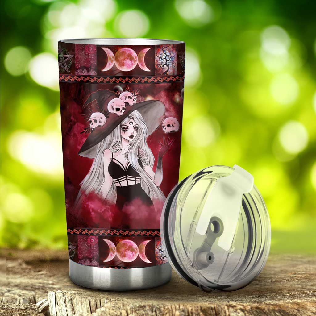 Skull Pretty Crazy Witch - Witch Tumbler 0822