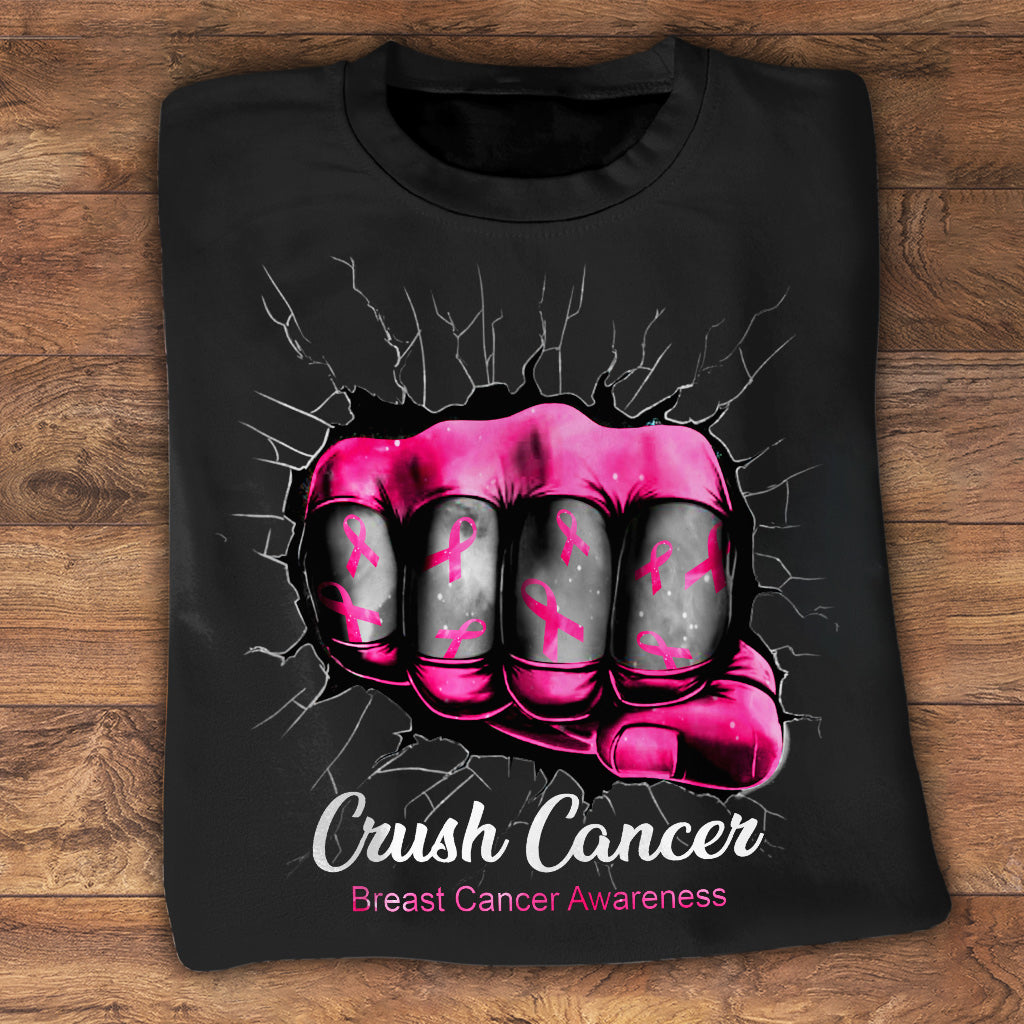 Crush Cancer - Breast Cancer Awareness T-shirt and Hoodie 0822