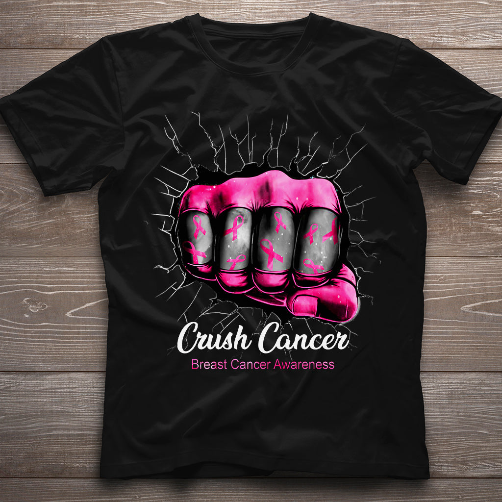 Crush Cancer - Breast Cancer Awareness T-shirt and Hoodie 0822