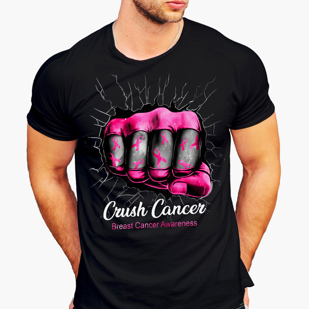Crush Cancer - Breast Cancer Awareness T-shirt and Hoodie 0822