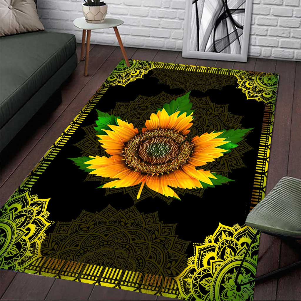 Sunflower Leaf - Weed Rug 0822