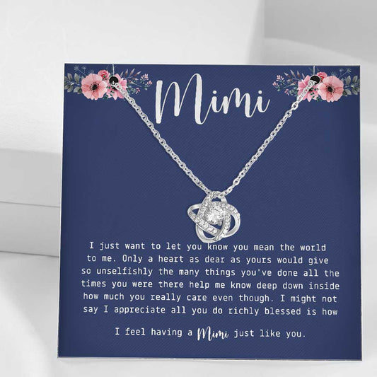 Mimi Grandma Gift - Grandma Love Knot Necklace 0921