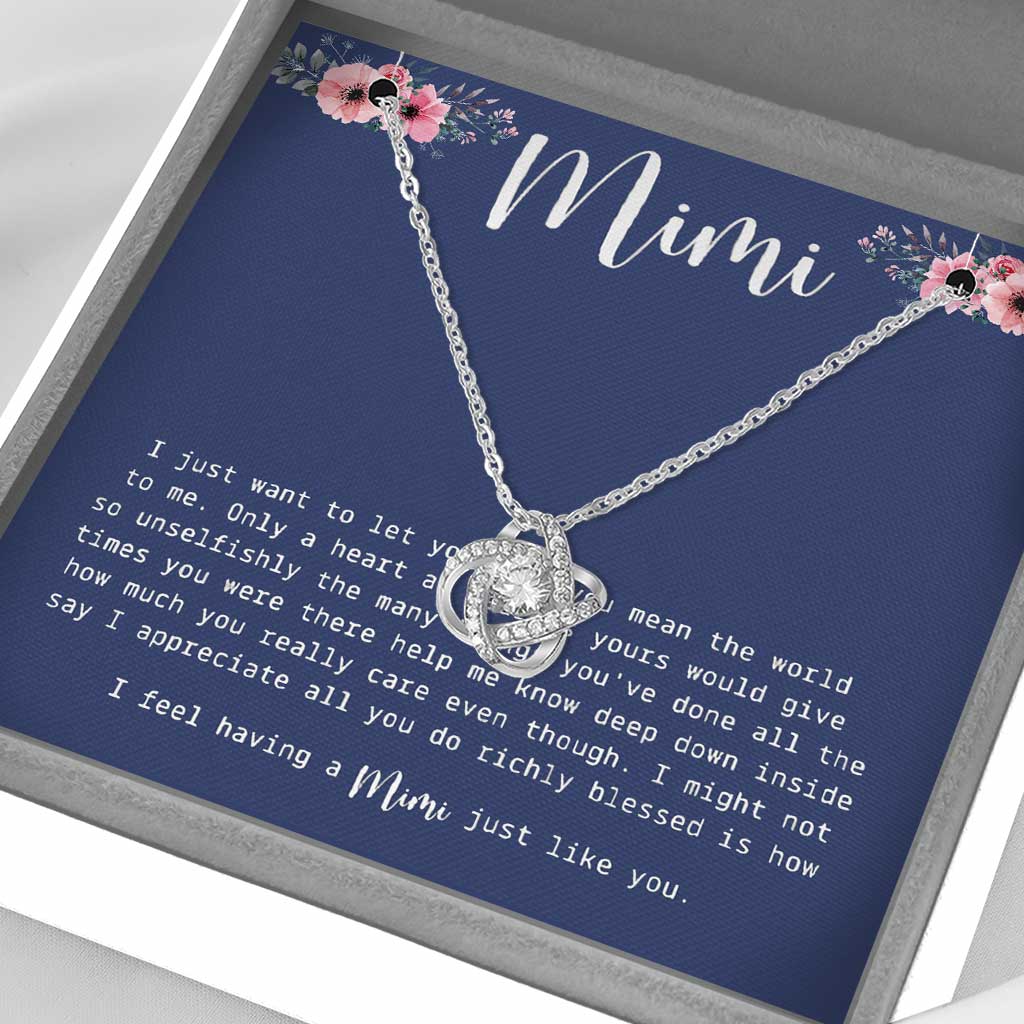 Mimi Grandma Gift - Grandma Love Knot Necklace 0921