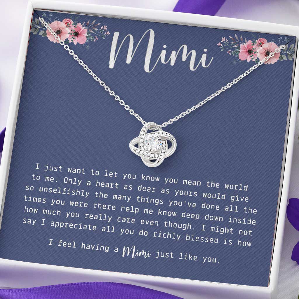 Mimi Grandma Gift - Grandma Love Knot Necklace 0921