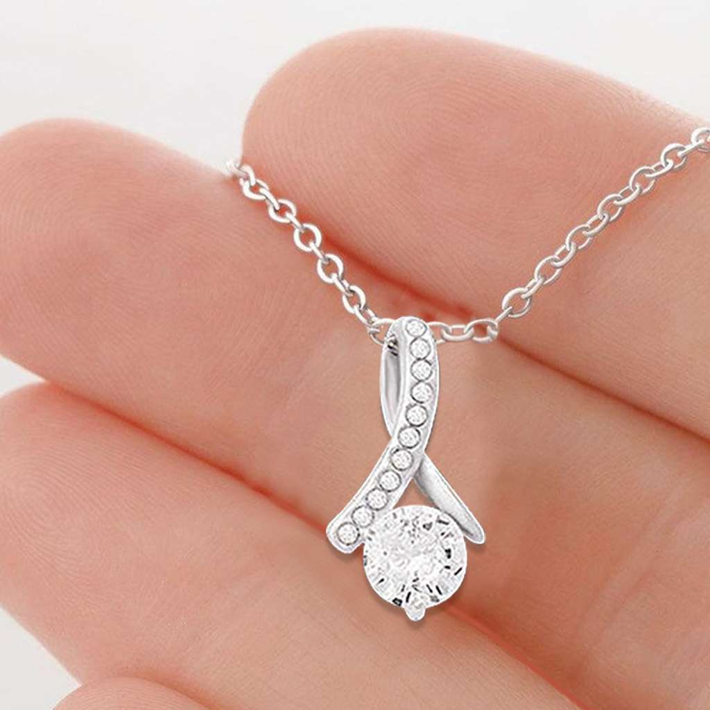 Grandma To Be Special Bond Gift For Grandmother To Be New Grandma Gift - Grandma Petite Ribbon Necklace 0921