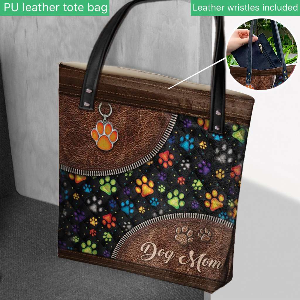 Dog Paw Color Pattern - Dog Tote Bag 0921