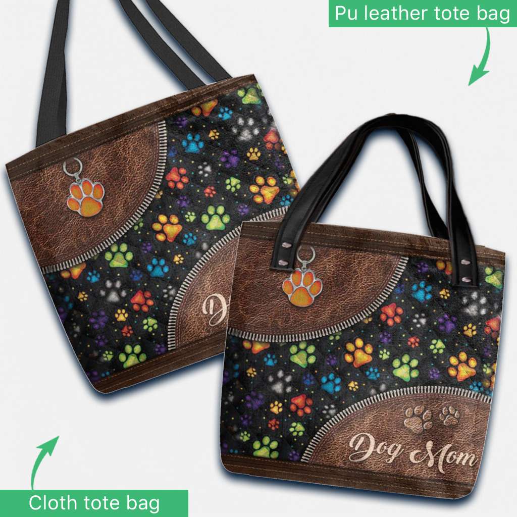 Dog Paw Color Pattern - Dog Tote Bag 0921