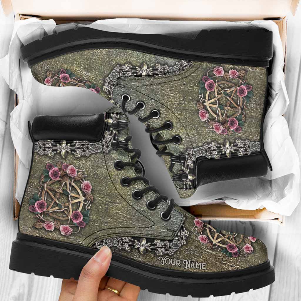 Mystical Witch - Personalized Halloween All Season Boots With 3d Pattern Print