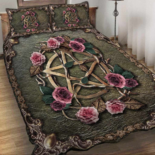 Mystical Witch 3D Pattern Print Quilt Set