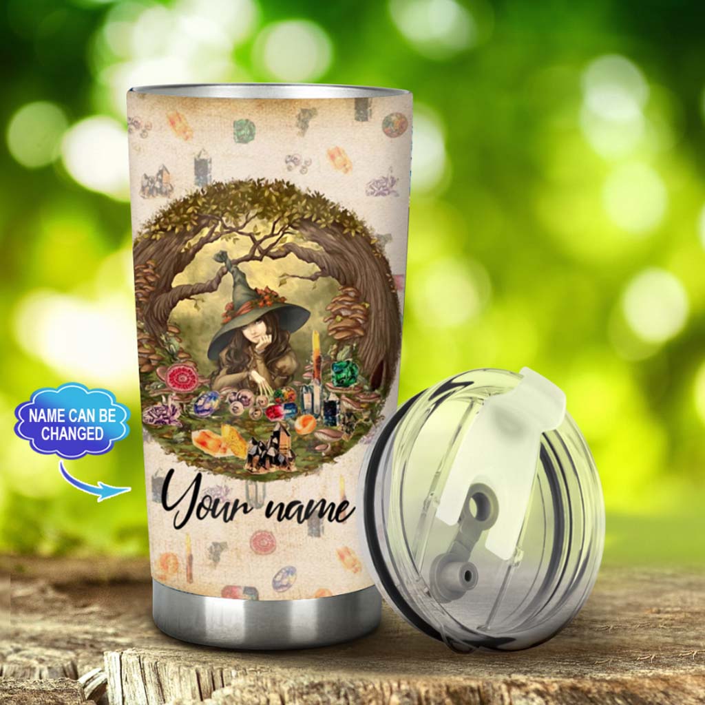 Crystal Shapes  Witch Personalized Tumbler
