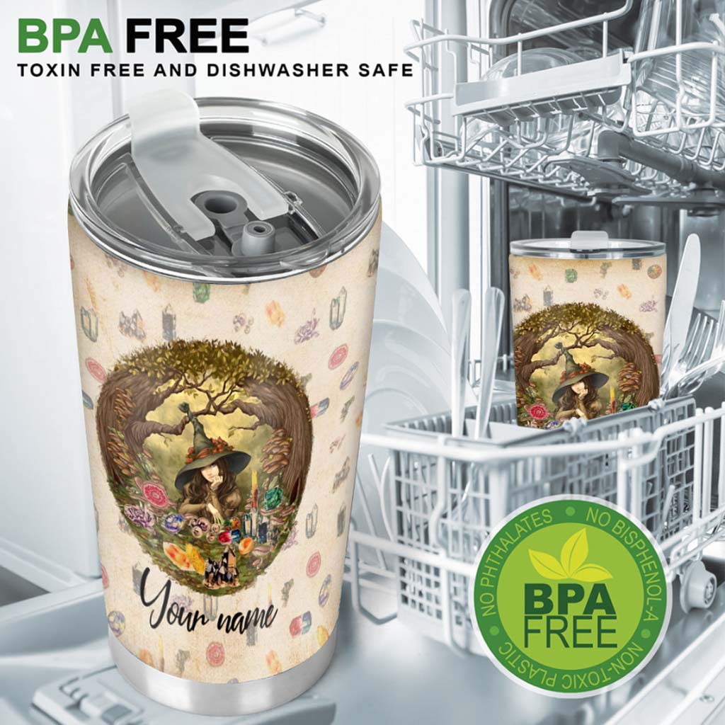 Crystal Shapes  Witch Personalized Tumbler