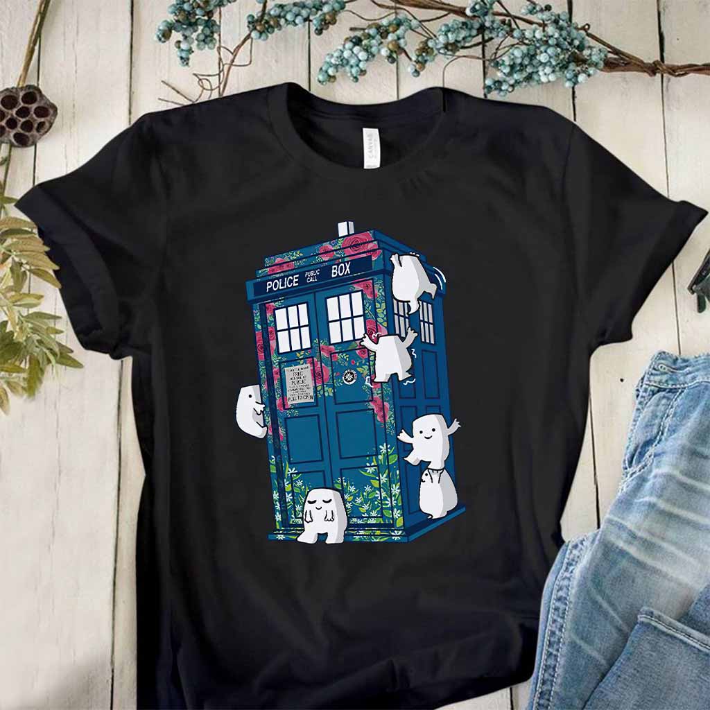 Floral Police Box - T-shirt and Hoodie 1122