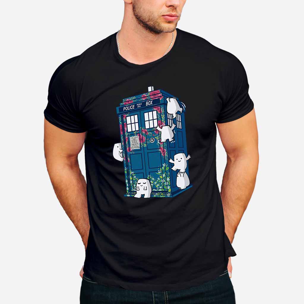 Floral Police Box - T-shirt and Hoodie 1122