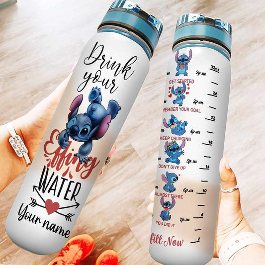 Drink Your Water - Personalized Ohana Water Tracker Bottle 1122