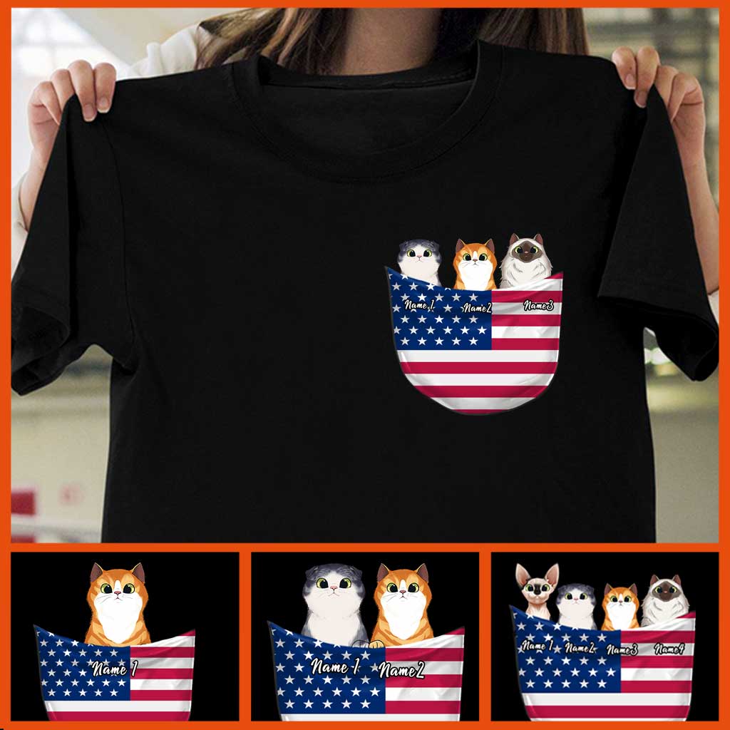 The 4th Of July - Personalized Independence Day Cat T-shirt and Hoodie