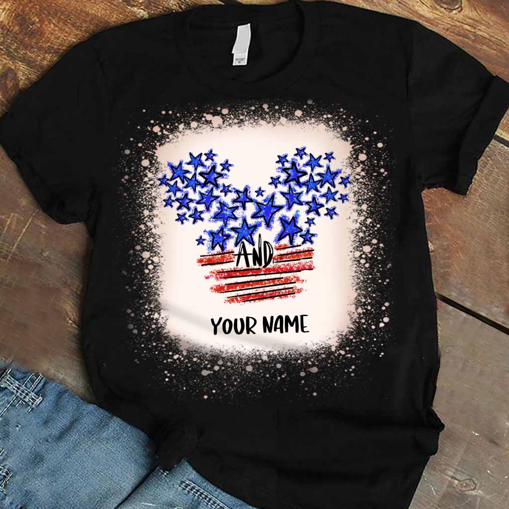 Stars And Stripes Mouse Ears - Personalized Independence Day T-shirt and Hoodie