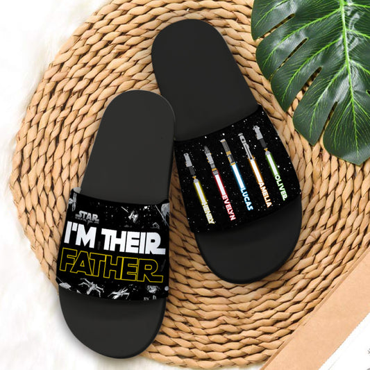 I'm Their Father - Personalized The Force Slide Sandals