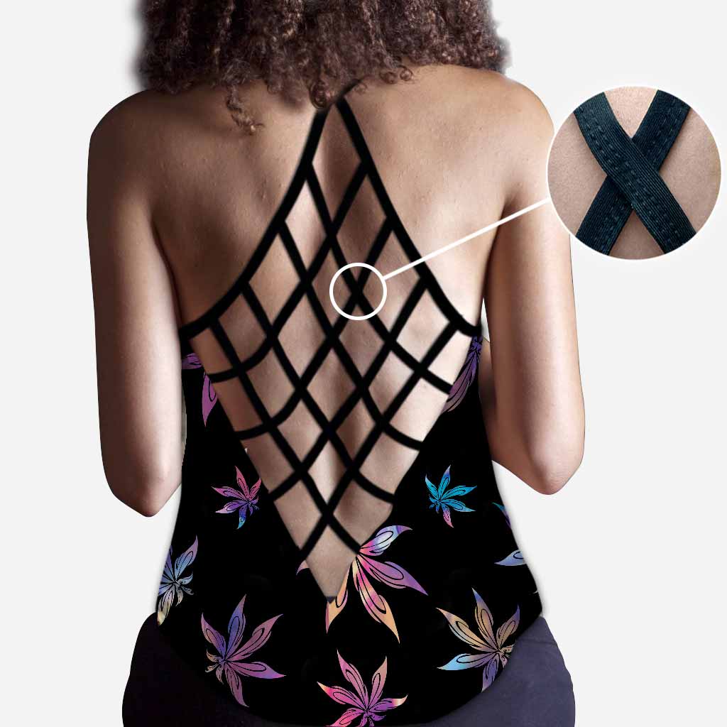 It's 420 Somewhere - Personalized Weed Cross Tank Top and Leggings
