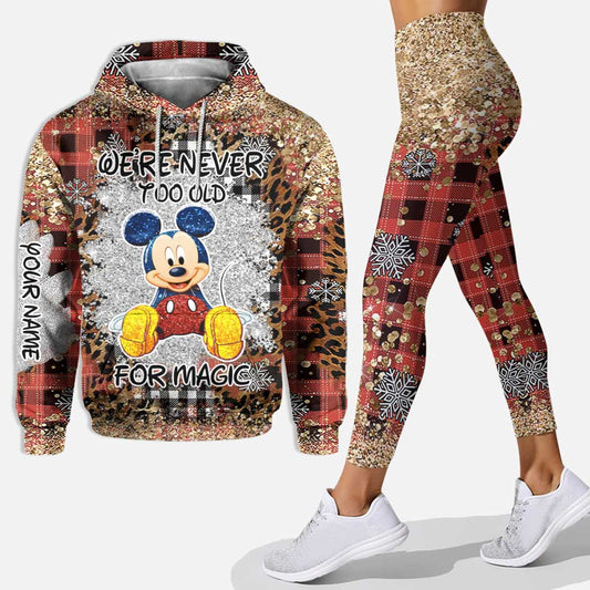 We're Never Too Old - Personalized Christmas Mouse Hoodie and Leggings